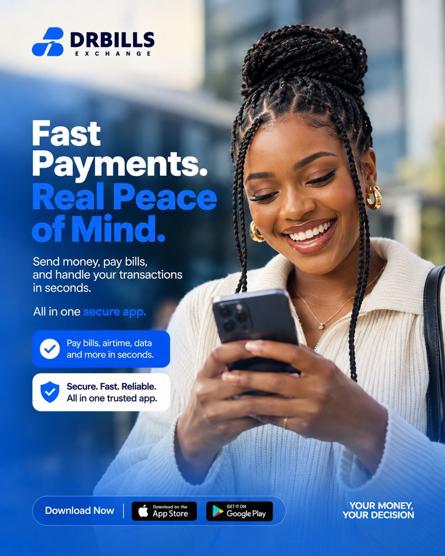 DrBills Exchange — app promo flyer